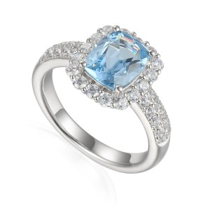Aquamarine Bridal Ring